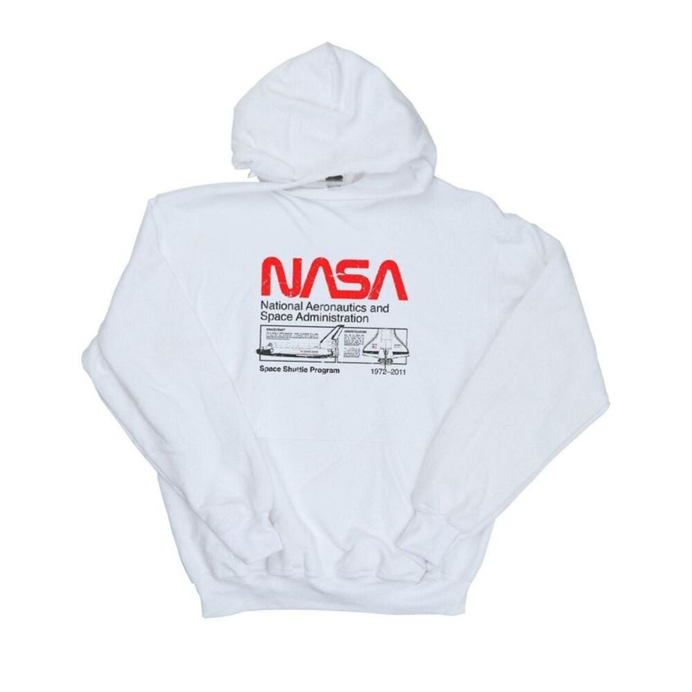NASA Mens Space Shuttle Hoodie / White